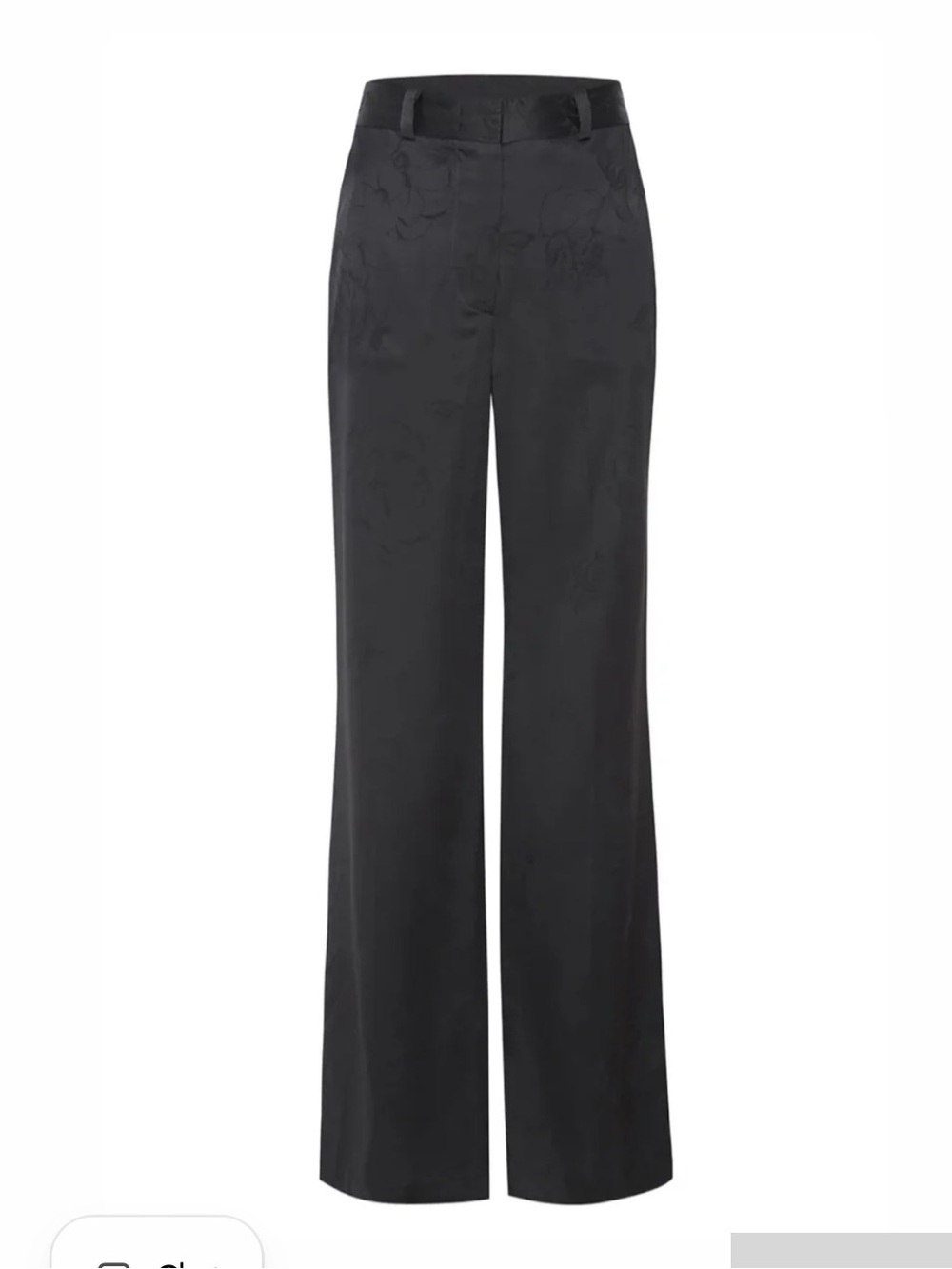 $290 NWT Misa Los Angeles Black Floral Jacquard Wide-Leg Pants - Picture 3 of 7
